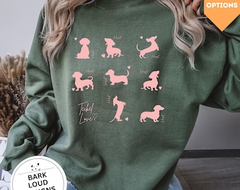 Dachshund sweater, vintage dachshund pullover, dog mom, dachshund sweater, dachshund gift, dachshund lover gift, sausage dog retro shirt, EU