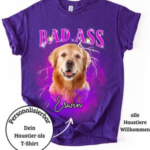 Maglietta personalizzata con ritratto di cane, maglietta con ritratto di cane, idea regalo per cani, maglietta con ritratto di gatto, maglietta con ritratto di cane vintage, UE