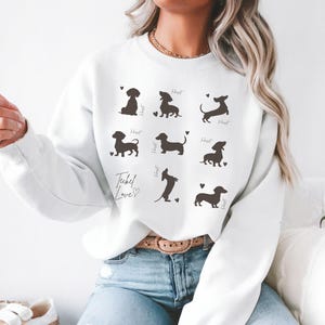 Dachshund Sweater, Vintage Dachshund Sweater, Dogmom, Teckel Sweater, Gift Dachshund, Dachshund Lover Gift, Sausage Dog Retro Shirt, EU