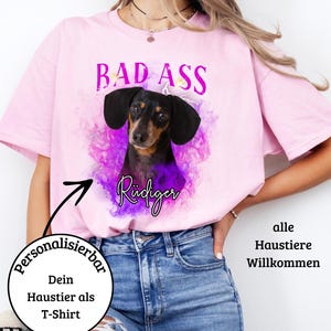 Maglietta personalizzata con ritratto di cane, maglietta con ritratto di cane, idea regalo per cani, maglietta con ritratto di gatto, maglietta con ritratto di cane vintage, UE