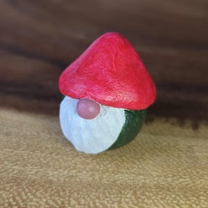 Miniature Clay Gnome Figurine, Handmade Tiny Sculpture