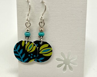 Repurposed Gift card earrings