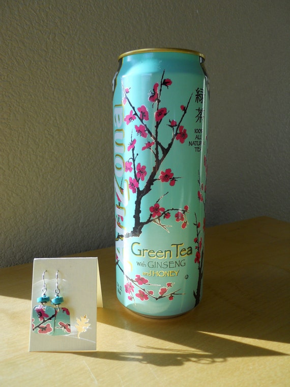 Arizona Tea can earrings Etsy