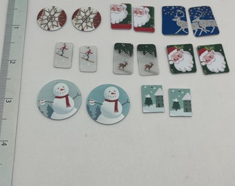 8 pairs of Starbucks gift card earring components