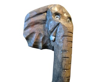 carved elephant head