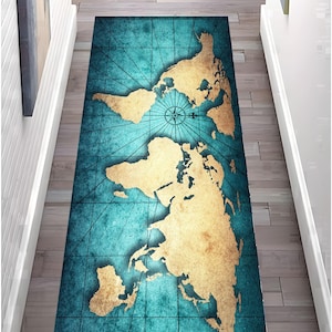Tapis du monde, chemin de carte politique du monde, tapis concept carte du monde, tapis carte du monde, tapis carte du monde, carpette mappemonde, tapis éducatif, coureur de carte