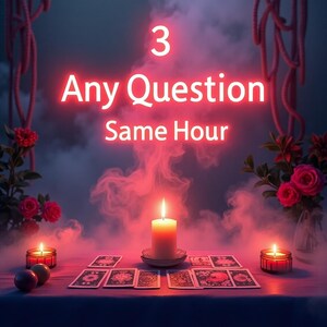 Same Hour 3 vragen paranormale lezing + advies door SolaraZaphira, 98% Acc, Love, Career, Soulmate, Twin Flame, tarotkaartlay-out bijgevoegd