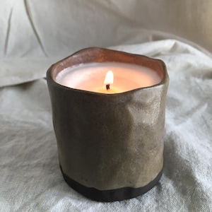 Vela perfumada Wabi Sabi |Vela reutilizable |Taza Wabi Sabi |Vela multifuncional |Vela hecha a mano |Regalo sostenible |Decoracion Wabi Sabi