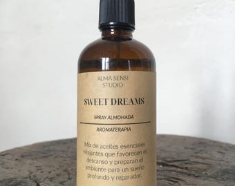 Spray de Aromaterapia para Dormir Sweet Dreams: Óleos Essenciais Naturais, Lavanda e Vetiver