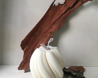 Twist Candle: Elegant Soy Wax Pillar Candle, Minimalist Decor
