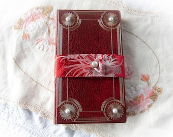 Journal Notebook with Roses and Butterflies OOAK Altered Vintage Book