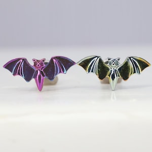 Titanium ASTM F136 (in47) Anodised Bat Internally Threaded Attachment 1.2mm (16ga) Suitable for Conch, Helix, Cartilage, Tragus Lobe
