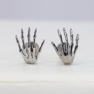Titan ASTM F136 (in201) Skelett Hände, Knochen Finger mit Innengewinde 1.2 mm (16ga) Passend für Conch, Helix, Knorpel, Tragus, Lobe, Lippe