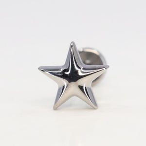 Titanium ASTM F136 (in 217 inch) ster met inwendige schroefdraad 1 mm-1,6 mm (18ga-14ga) Geschikte conch, helix, kraakbeen, tragus, kwab
