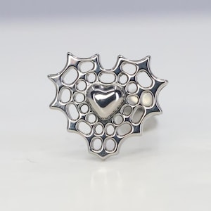 Titanium ASTM F136 (tl17) Heart Web Threadless- Push Pin 0.8mm-1.6mm (20ga-14ga) Conch, Helix, Cartilage, Tragus, Lobe etc