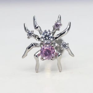 Titanium ASTM F136 (in304) Zirconia Set Spider Internally Threaded 1mm-1.6mm (18ga-14ga) Suitable Conch, Helix, Cartilage, Tragus, Lobe