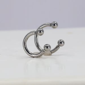 Titanium ASTM F136 Internally Threaded Horseshoe, Circular Barbell 1.2mm-1.6mm (16ga-14ga) suitable for conch, helix septum, cartilage ect
