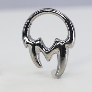 Titanium ASTM F136 (cl37) Cyber Sigil Clicker Hinged Hoop