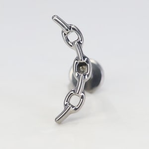 Titanium ASTM F136 (in49) Chain, Chain link Internally Threaded 1mm-1.6mm (18ga-14ga) Suitable Conch, Helix, Cartilage, Tragus, Lobe