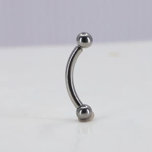 Titanium ASTM F136 Internally Threaded Curved Barbell 1.2mm-1.6mm (16ga-14ga) suitable for conch, helix septum, cartilage ect