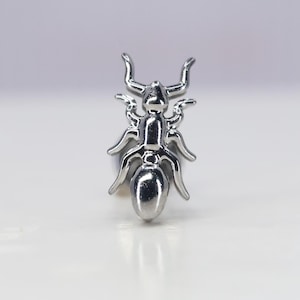 Titanium ASTM F136 (in107) Ant, Bug Internally Threaded Attachment 1.2mm (16ga) Suitable for Conch, Helix, Cartilage, Tragus, Lobe
