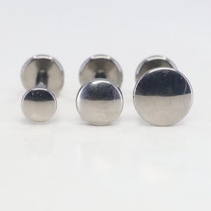 Titanium ASTM F136 (in293) Disk Internally Threaded  1mm- 1.6mm (18ga-14ga) Suitable for Conch, Helix, Cartilage, Tragus, Lobe