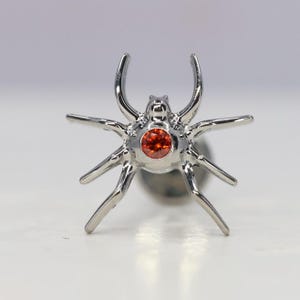 Titanium ASTM F136 (in219) Zirconia Spider, Huntsman Internally Threaded Attachment 1.2mm (16ga) Suitable Conch, Helix, Cartilage, Tragus