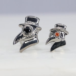 Titanium ASTM F136 (in16) Plague Doctor Internally Threaded Attachment 1mm-1.6mm (18ga-14ga) Suitable for Conch, Helix, Cartilage, Tragus