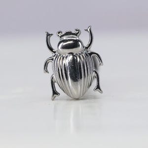 Titanium ASTM F136 (in36) Scarab-Beetle Internally Threaded Attachment 1.2mm (16ga) Suitable for Conch, Helix, Cartilage, Tragus, Lobe