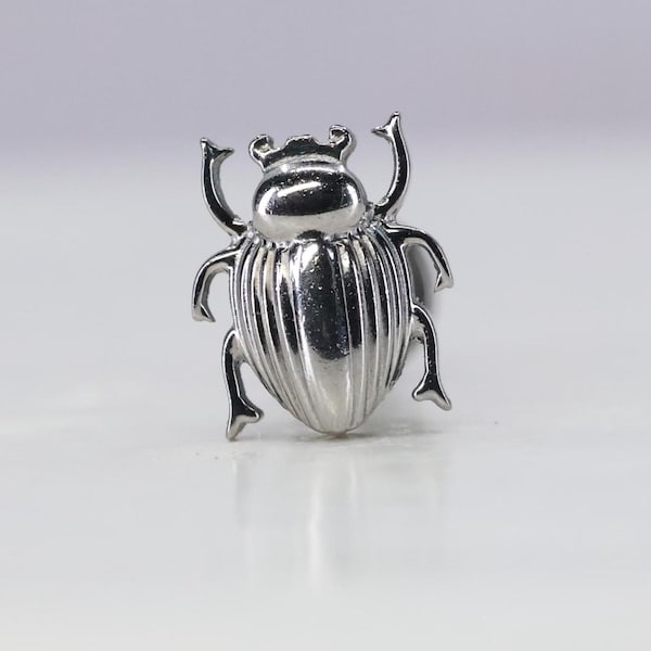 Titanium ASTM F136 (in36) Scarab-Beetle Internally Threaded Attachment 1.2mm (16ga) Suitable for Conch, Helix, Cartilage, Tragus, Lobe
