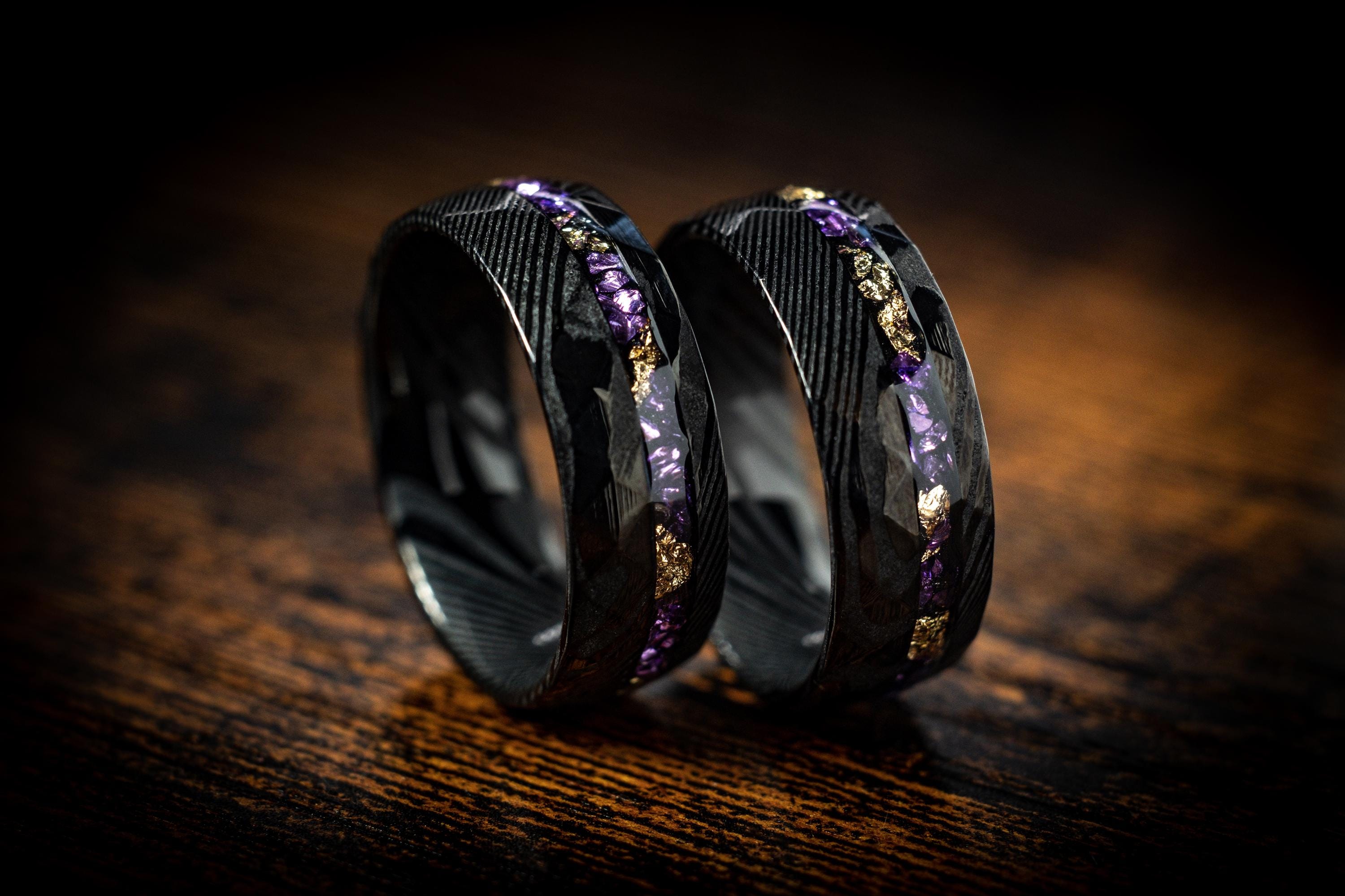 Black Purple Ring - Etsy