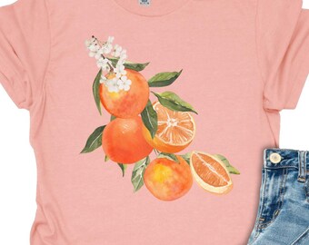 Vintage Orange Shirt, Art Graphic Fruit Shirt, Pastel Drawing Oranges Shirt,Foodie Vintage Graphic Shirt,Aesthetic Fruit Shirt, Summer Shirt
