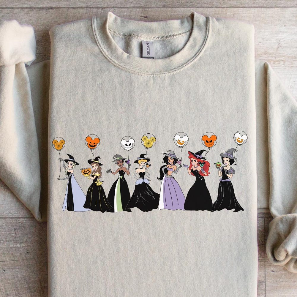 Disney Halloween Sweatshirt, Disney Princess Halloween Sweatshirt, Disney Halloween Sweatshirt, Disney Princess Hoodie, Halloween Sweatshirt