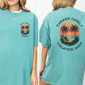Comfort Colors® Personalized Family Vacation Shirt - Beach Vacation Tshirt - Family Matching Beach Trip Outfits - Custom Family Vacation Tee