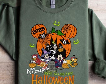 Mickys nicht so beängstigendes Halloween-Sweatshirt, Mickey und Minnie Halloween Hoodie, Disney Halloween Sweatshirt, Micky und Freunde Halloween