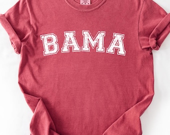 Maglietta retrò Alabama Comfort Colors®, maglietta da gioco invecchiata, maglietta retrò Alabama da gioco