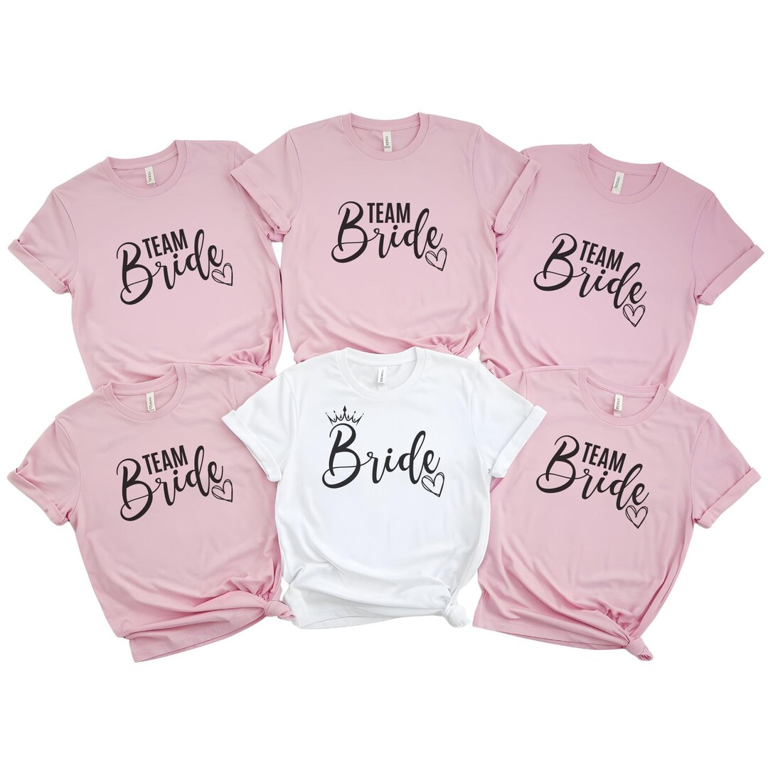 Custom Team Bride Shirts, Bride Shirt, Bachelorette Party Shirts ...