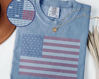 Comfort Colors® Subtle FDT American Flag Shirt, 4th of July USA Flag Shirt, Anti Trump Political Shirt, American Flag Tee, Patriotic Gift