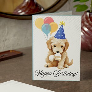Carte d'anniversaire imprimable sur le thème des chiens