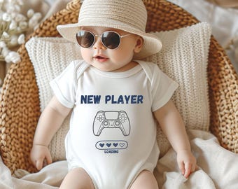 Baby body gamer, gamer parents, announce pregnancy baby body, gifts for birth, birth gift, new player loading baby body, gamer