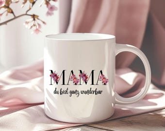 Gifts for best mom mug with flowers, birthday gift for mother, Christmas gift idea, Mother's Day gift, best mom ever