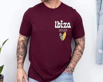 Ibiza 2025 T-Shirt, Surf Shirt, Gift for a Surfer - Unisex, Ibiza Holiday Group Shirt, JGA Men's Trip, Party T-Shirt, Men's Trip