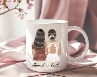 Personalized mug for bride and maid of honor, Will you be my maid of honor? Bridal shower gift, bridesmaid gift for her, bachelorette party
