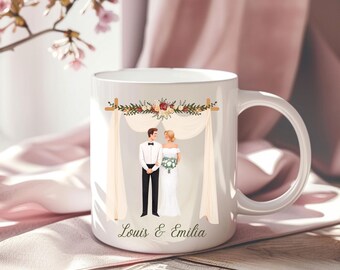 Gift for newlyweds, personalized wedding gift, Mr and Mrs mug for wedding, bride and groom mug, personalized mug