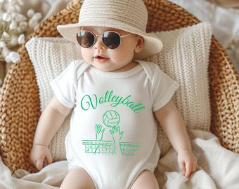 Volleyball Baby Bodysuit, Volleyball Parents, Pregnancy Announcement Baby Body, Gifts for Birth, Birth Gift, New Player Loading Body