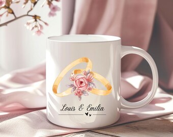 Mr and Mrs mug for the wedding, personalized wedding gift, bride and groom mug, gift for newlyweds, personalized mug