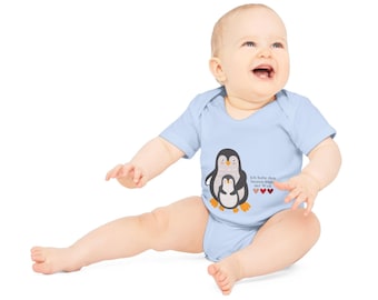 I have the best dad in the world bodysuit, best dad ever bodysuit, Father's Day gift baby bodysuit, dad and his child bodysuit, penguin baby bodysuit, Father's Day