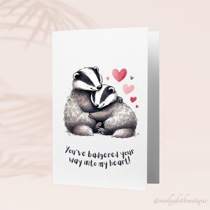 Hai tormentato la tua strada nel mio cuore Biglietto di San Valentino / Biglietto d'amore carino con tasso 5x7" (12,7x17,8 cm) vuoto o personalizzato