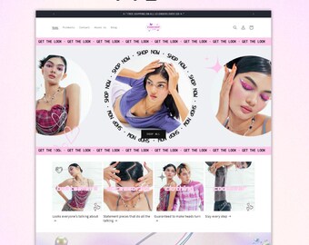 Shopkette Theme | Bekleidung | Botique | Rosa | Shopilly Vorlage | Webseite | Y2K | Version 2.0