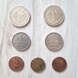 Vintage German Coins, Historical West Germany: Mark, Pfennig